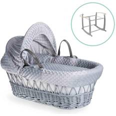 Grey Bassinetts Clair De Lune Dimple Wicker Basket with Stand