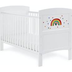 Removable Side Cots OBaby Grace Inspire Cot Bed Rainbow