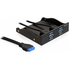 DeLock USB-keskukset DeLock USB 3.0 Etupaneeli Jossa On Kaksi Porttia