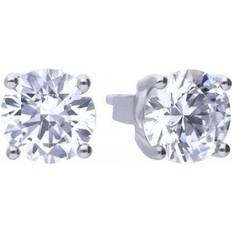 Diamonfire Zirconia 2ct Four Claw Stud Earrings