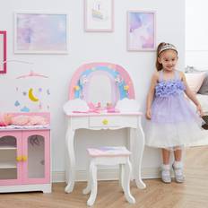 Teamson Kids Fantasy Fields Di Little Dreamer Rainbow Unicorn Vanity Set