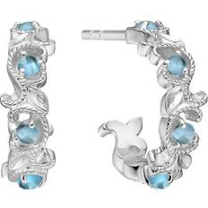 Mads Z Vintage Blooming Earrings - Silver/Blue