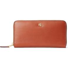 Lauren Ralph Lauren camel leather wallet with zip, Camel.