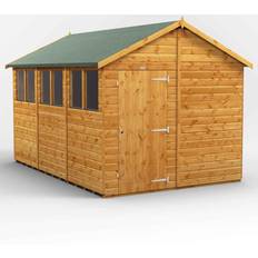 Outbuildings power Sheds 12 8ft Apex Shiplap Dip Treated Shed (Building Area )