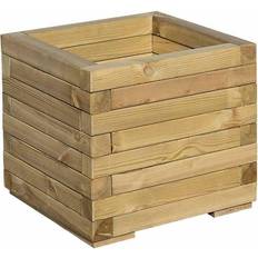 Wood Outdoor Planter Boxes Bosmere Rowlinson Square Patio Planter 370 Natural Timber