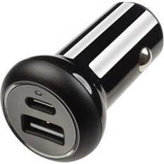 BIL OPLADER 1XUSB-C PD/USB-A 2X24W SORT