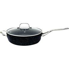 Black Saute Pans Starfrit The Rock with lid 11 "