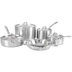 Stainless Steel Cookware Viking Professional 5-Ply Cookware Set with lid 10 Parts