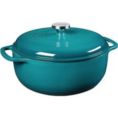 Lodge cast iron pots Lodge Enameled Dutch Oven with lid 1.8 gal