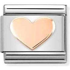 Rose Gold Charms & Pendants Nomination Classic Rose Plain Heart Charm