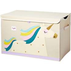 Beige Cassettiere 3 Sprouts Unicorn Toy Chest