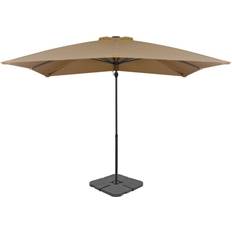 Parasol m fod vidaXL udendørsparasol med transportabel fod gråbrun