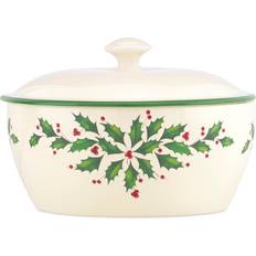 Dishwasher Safe Casseroles Lenox Porcelain Oval the Holidays Covered Lid with lid