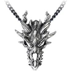 Collar Gótico de Alchemy Gothic Dragon Skull para Plateado Standard