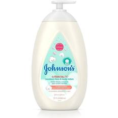 Cotton Baby Skin Johnson's Johnson's CottonTouch Newborn Baby Face and Body Lotion, Hypoallergenic and Paraben-Free Moisturization for Baby's Sensitive Skin, Made with Real Cott