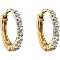 9ct Diamond Huggies 10mm Earrings GE2320