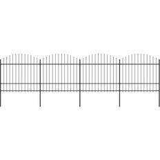 Fences vidaXL Garden Fence with Spear Top 1.5-1.75x6.8