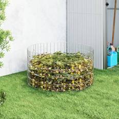 vidaXL Compostiera Da Giardino 100x50 cm In Acciaio Zincato
