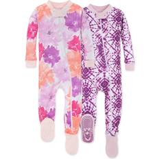 Purple Nightwear Children's Clothing Burt's Bees Baby 18M 2-Pack Watercolor Spring Footed Sleeper