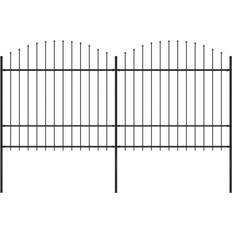 VidaXL Staket vidaXL Trädgårdsstaket med spjuttopp stål 1,5-1,75x3,4