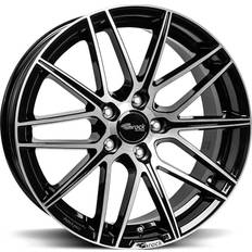 Car Rims Brock B34 Black Full Polish 7.5x17 5/112 ET45 B66.6