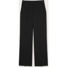 Second Female Sort Tøj Second Female Evie Classic Trousers Kvinde Lige Ben Ensfarvet Viskose hos Magasin