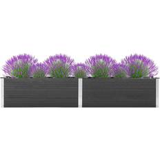 Macetas, Plantas y Cultivo vidaXL Garden Raised Bed 21.3" WPC Gray Outdoor Planter Flower Box