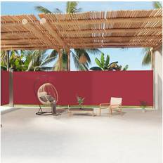 200.0 cm Side Awnings vidaXL Retractable Side Awning Red