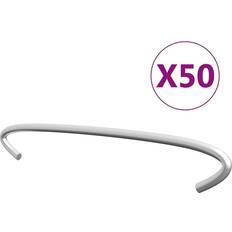 vidaXL Krokar gabion 50 st galvaniserat stål 15 - Silver