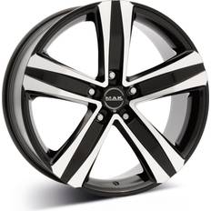 17 pulgadas - 5/112 Llantas de coche Mak Stone5 Black Machined Face 7x17 5/112 B66.6