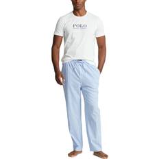 Polo Ralph Lauren Hombre Ropa de dormir Polo Ralph Lauren Cotton Short Sleeve Pyjama Set, White/Blue Stripe