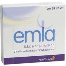 Emla Medicinska Plåster 25mg/25mg 2 stk Plaster