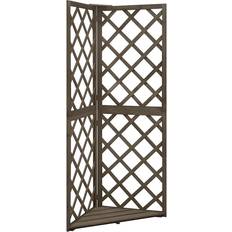 vidaXL 50x50x145 massivt granträ - Grå 50x50cm