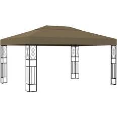 Paviljong 3x4m vidaXL Paviljong 3x4 m taupe tyg - Brun