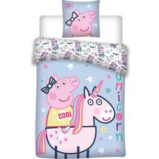 Licens Greta Gris & Unicorn Bedding 140x200cm
