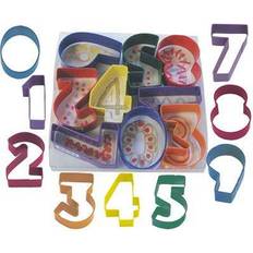 Red Cookie Cutters R & M 9-Piece Numbers Cookie Cutter Set Multi Cookie Cutter