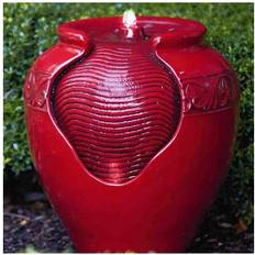 Red Garden Decorations Teamson Home Water Fountain Indoor Conservatory Garden
