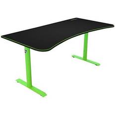 Adjustable Height Gaming Desks Arozzi Arena Ultrawide Curved Gaming Desk - Green with Black Accents