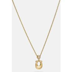 Transparent Necklaces Coach Women's C Crystal Necklace Gold/Clear