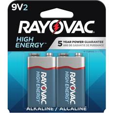 Rayovac High Energy Alkaline Batteries 2/Pkg-9V