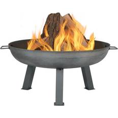 Silver Fire Pits & Fire Baskets Sunnydaze Decor 30 in. Cast Iron Wood Burning Fire Pit