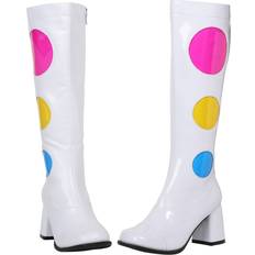 Damen - Rosa Hohe Stiefel Ellie Shoes Polka Dot Women's Gogo Boots Pink/Blue/Yellow