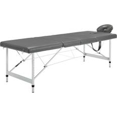 Massagebord vidaXL massagebord med 4 zoner aluminiumsstel 186 x 68 cm antracitgrå