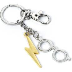 Harry Potter Lightning Bolt & Glasses Keychain silver