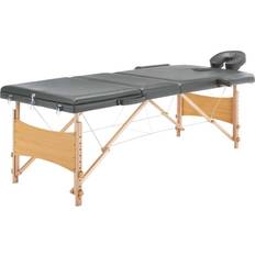 Massagebord vidaXL massagebord med 3 zoner træstel 186 x 68 cm antracitgrå
