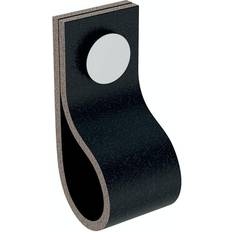 Ifö Stropgreb Elegant sort læder 65x25mm 1stk