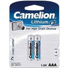 Aaa 1100 Camelion 19000203 Batterien Lithium P7 AAA FR03, 2 Stück, Kapazität 1100 mAh, leistungsstarke Ei (1/2 AAA, 1100mAh) Batterien Akkus