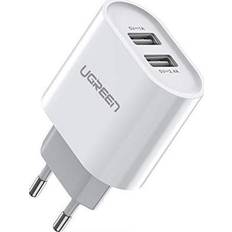 5v Ugreen USB-laddare 2 portar 5V/3.4A Vit