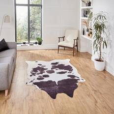 Think Rugs Faux White, Black, Brown 130x155cm