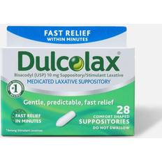 Dulcolax Fast Relief Medicated Laxative Suppositories, Bisacodyl, Count